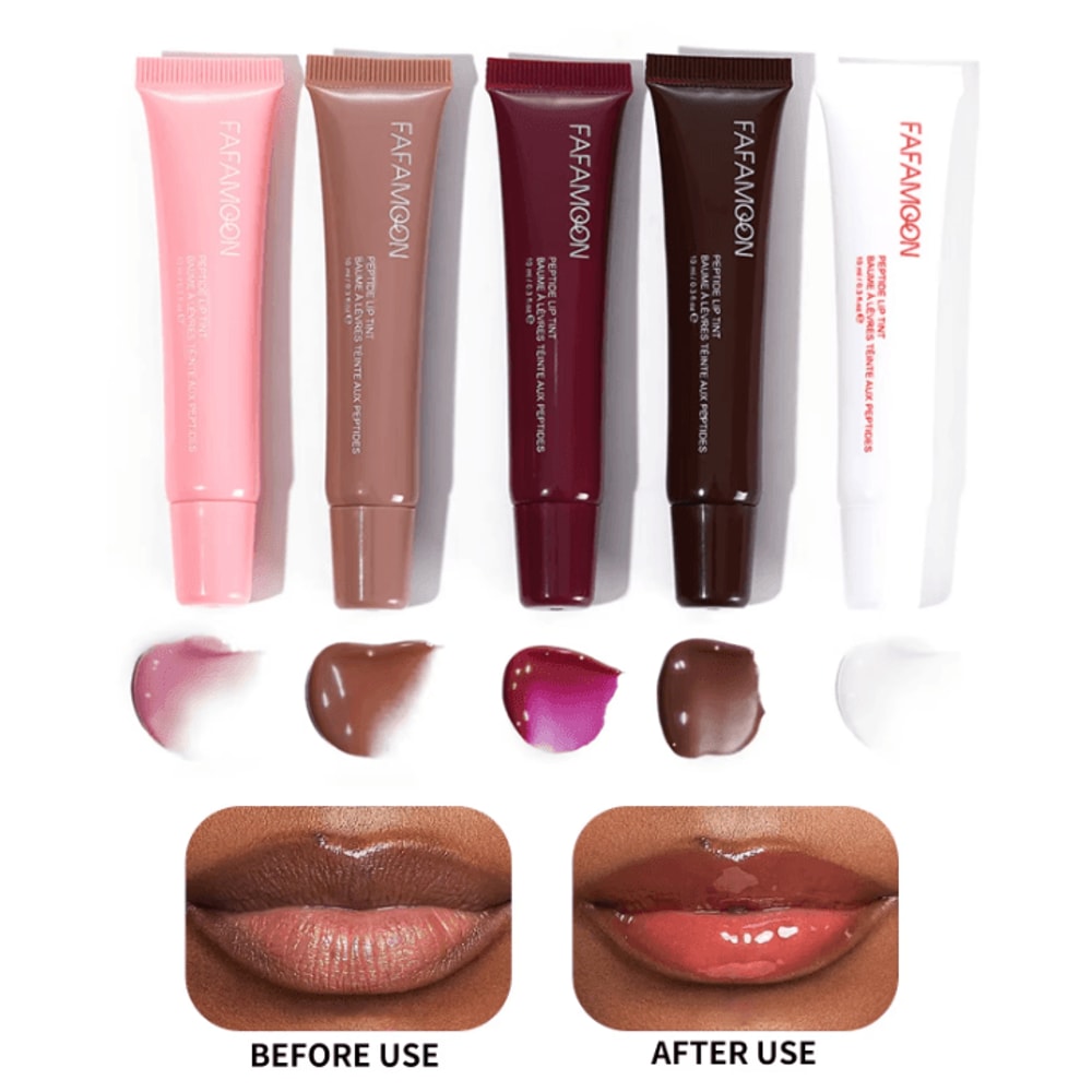 Soft Tube Plumping Lip Oil Gloss Nude Brown Moisturizing Shine 2