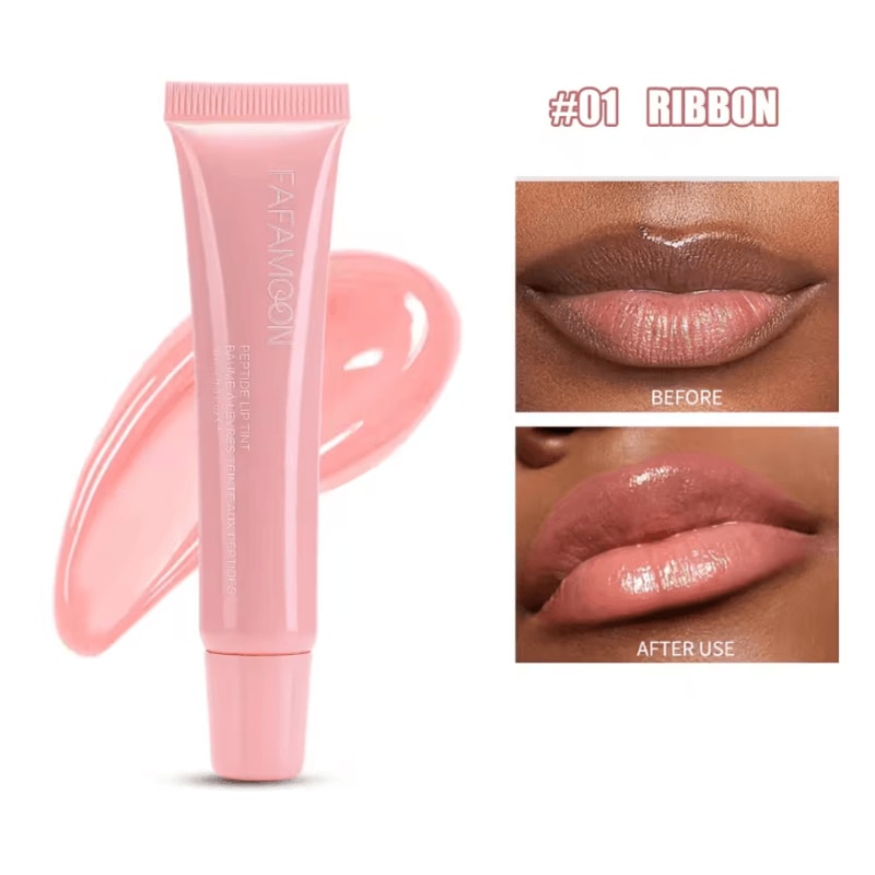 Soft Tube Plumping Lip Oil Gloss Nude Brown Moisturizing Shine 5
