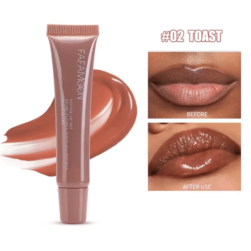 Soft Tube Plumping Lip Oil Gloss Nude Brown Moisturizing Shine 6