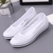 White Lace Hollow Wedge Sneakers Breathable Summer Casual Shoes 0