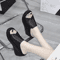 Black Orthopedic Wedge Platform Slide Sandals For Women 3