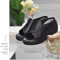 Black Orthopedic Wedge Platform Slide Sandals For Women 6