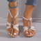 Round Toe Women Wedge Heel Sandals With Metal Decor Comfortable Casual Platform Sandals WearResist 7