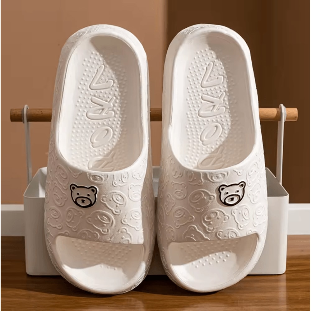 Cute Bear Cartoon Summer Slippers Soft NonSlip Indoor Outdoor Slides 10