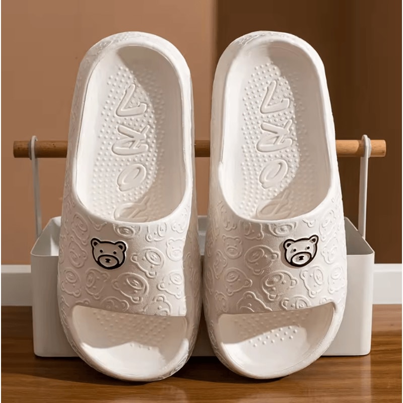 Cute Bear Cartoon Summer Slippers Soft NonSlip Indoor Outdoor Slides 10