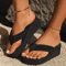 Women Wedge Platform Flip Flops Summer Lightweight Beach Sandals Casual Comfortable NonSlip Platfor 0