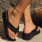 Women Wedge Platform Flip Flops Summer Lightweight Beach Sandals Casual Comfortable NonSlip Platfor 2