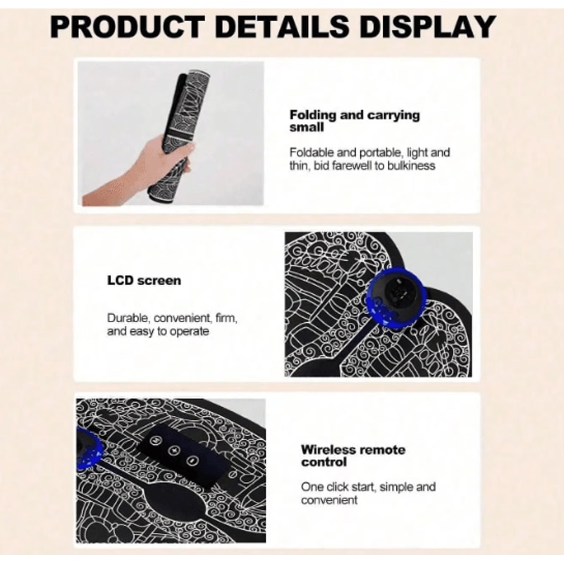 Rechargeable EMS Electric Foot Massager For Circulation Muscle Relaxation 3