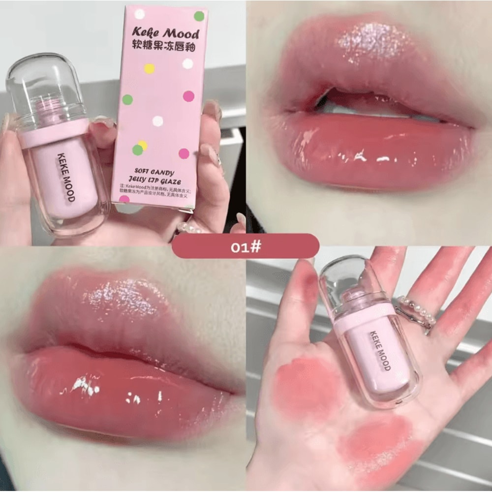 Crystal Jelly Mirror Lip Gloss Moisturizing Korean Lip Glaze With High Shine Finish 6