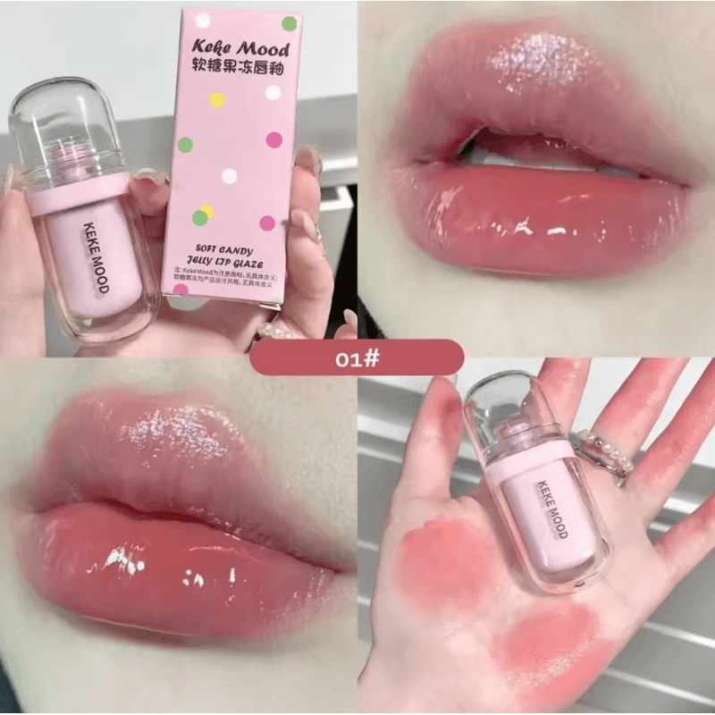 Crystal Jelly Mirror Lip Gloss Moisturizing Korean Lip Glaze With High Shine Finish 6