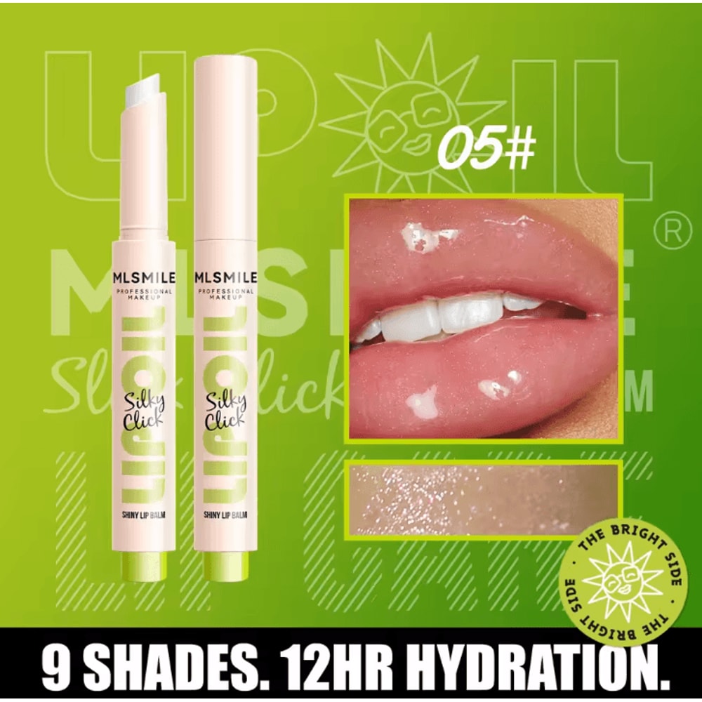 MLSMILE Silky Click Hydrating Lip Gloss Mirror Shine Press Lip Balm Gloss For Smooth Radiant Lips 9