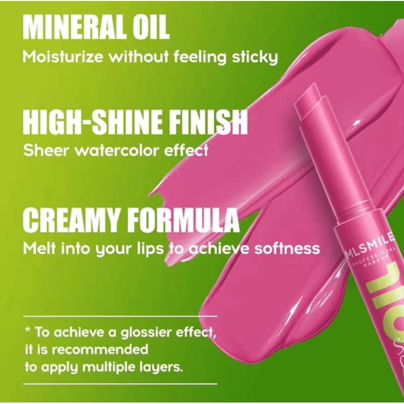 MLSMILE Silky Click Hydrating Lip Gloss Mirror Shine Press Lip Balm Gloss For Smooth Radiant Lips 4