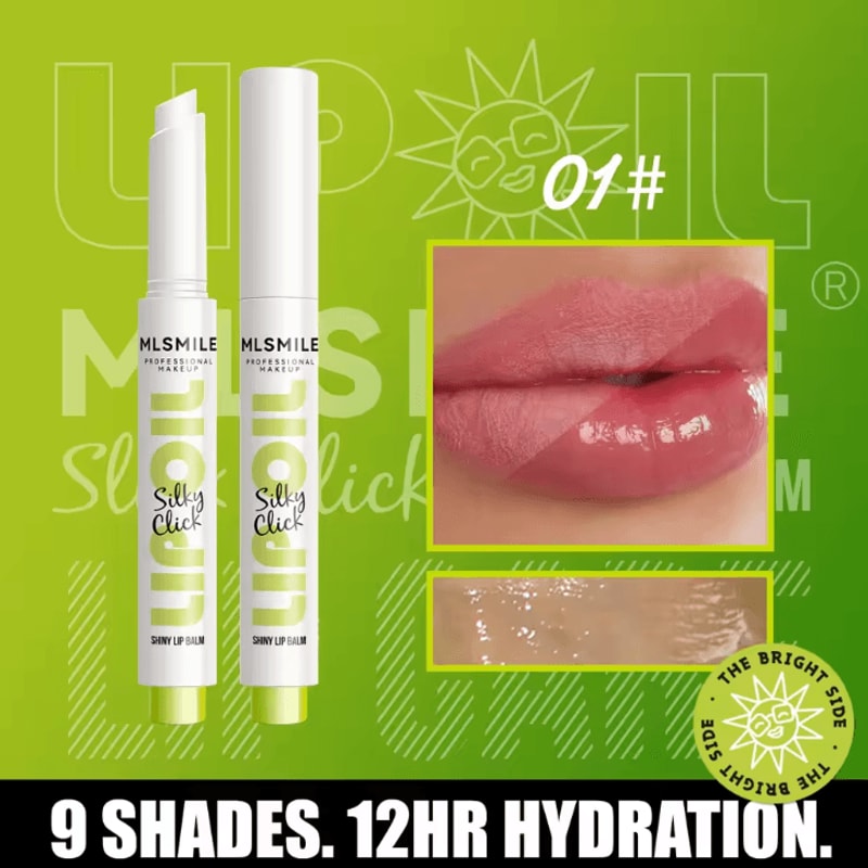 MLSMILE Silky Click Hydrating Lip Gloss Mirror Shine Press Lip Balm Gloss For Smooth Radiant Lips 5