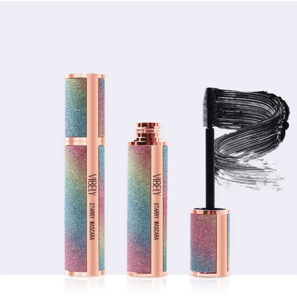 4D Brilliant Starry Sky Waterproof Mascara Volumizing Lengthening Curling Lash Mascara 1