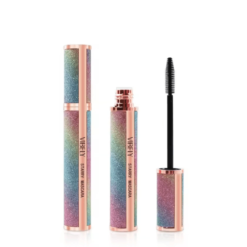 4D Brilliant Starry Sky Waterproof Mascara Volumizing Lengthening Curling Lash Mascara 4