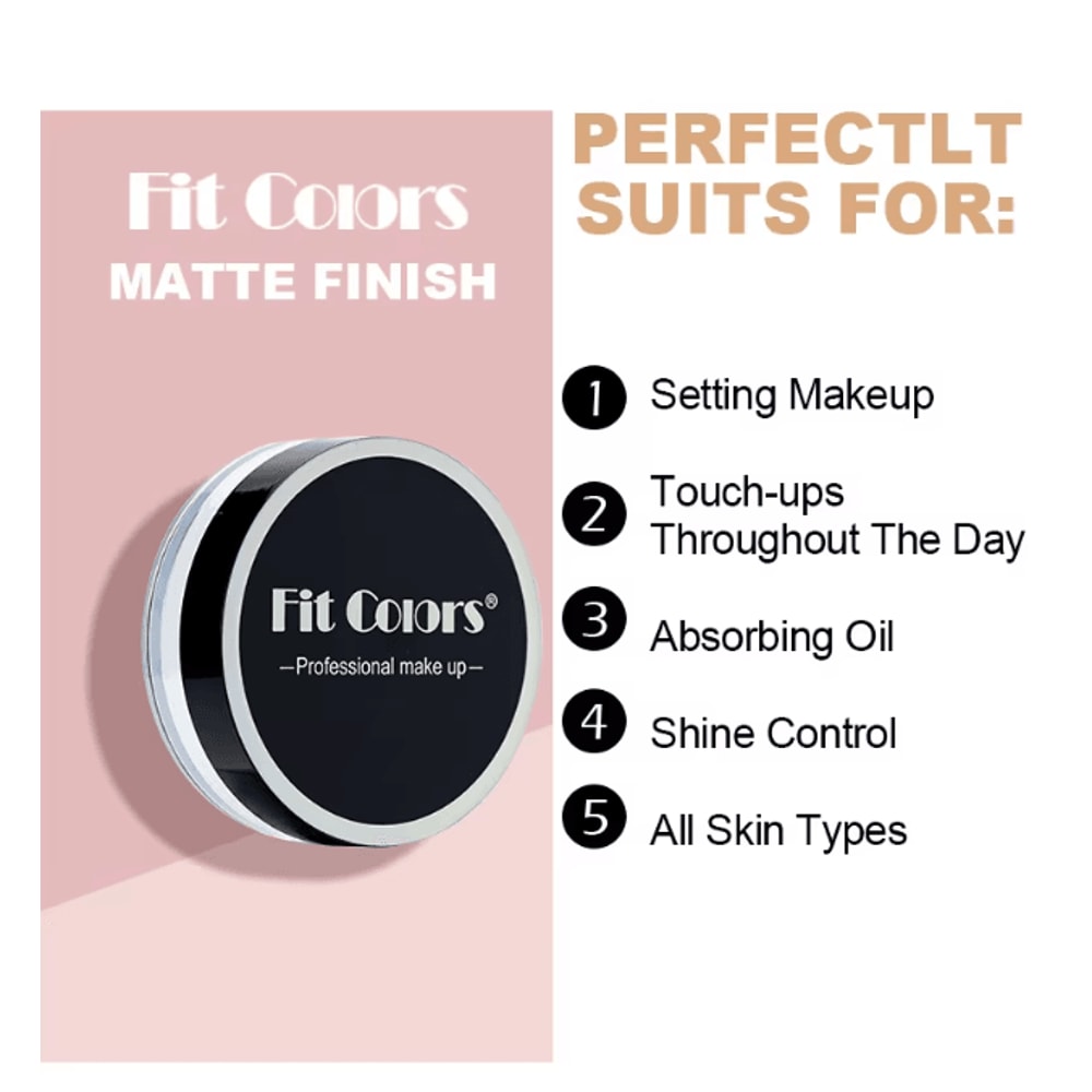 Fit Colors Waterproof OilControl Setting Powder For Smooth LongLasting Makeup 2