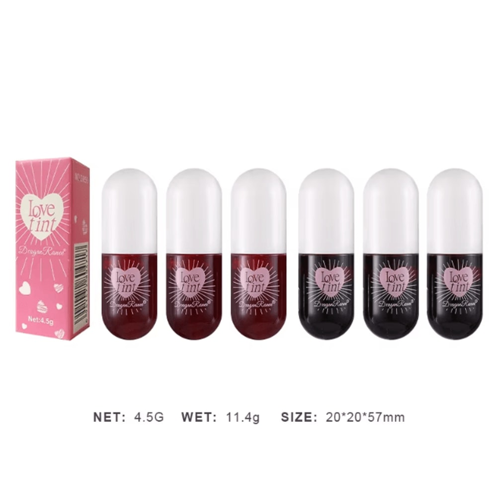 Dragon Ranee Lip Dye Liquid Lip Glaze Waterproof NonStick LongLasting Lip Tint 3