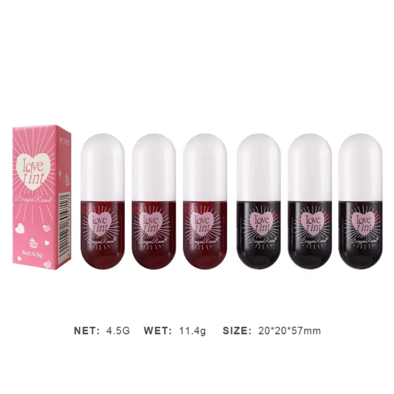 Dragon Ranee Lip Dye Liquid Lip Glaze Waterproof NonStick LongLasting Lip Tint 3