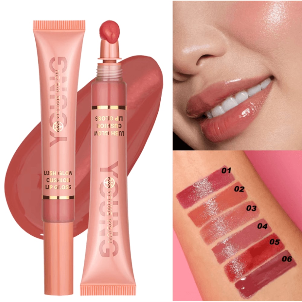 YOUNG VISION Liquid Water Brightening Lip Color Hydrating Plush Brush Squeeze Lip Glaze 2