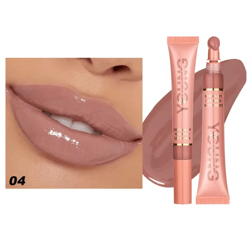 YOUNG VISION Liquid Water Brightening Lip Color Hydrating Plush Brush Squeeze Lip Glaze 9