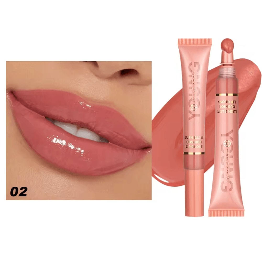 YOUNG VISION Liquid Water Brightening Lip Color Hydrating Plush Brush Squeeze Lip Glaze 7