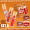 MLSMILE 3pcs Duck Mouth Fruit Fragrance Lip Oil Moisturizing Mirror Gloss Lip Gloss Beep Lip Glaze 4