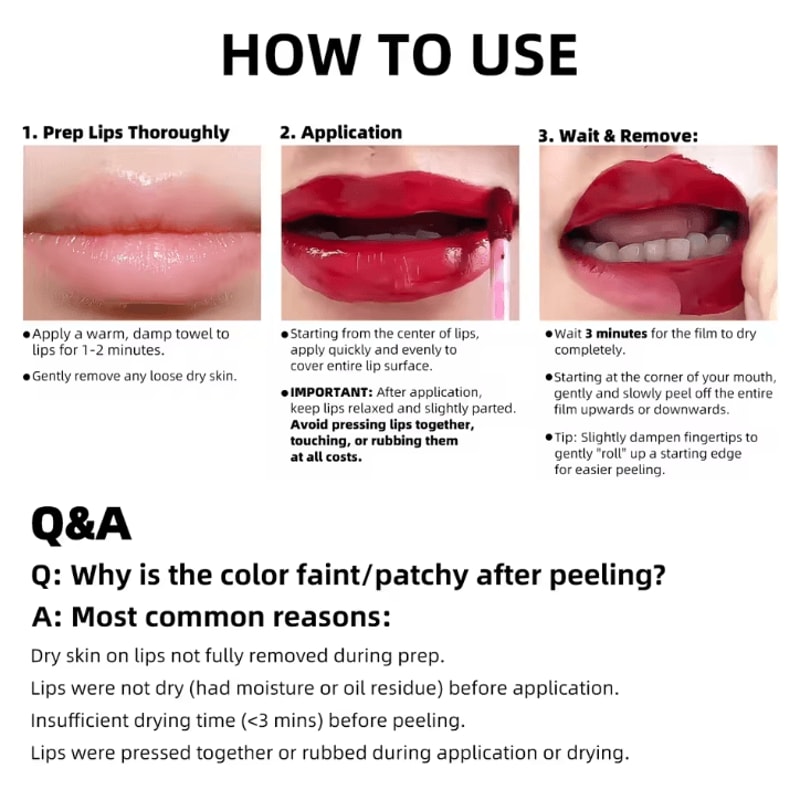 YOUNG VISION TearOff Lip Liner Stain Matte SmudgeFree Waterproof Lip Contour Pencil 3 Colors 3