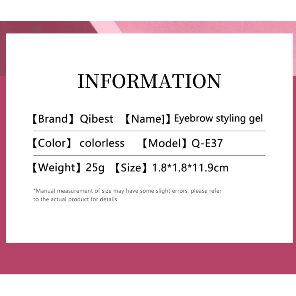 QIBEST Clear Eyebrow Setting Gel Waterproof Transparent Brow Grooming Serum 3