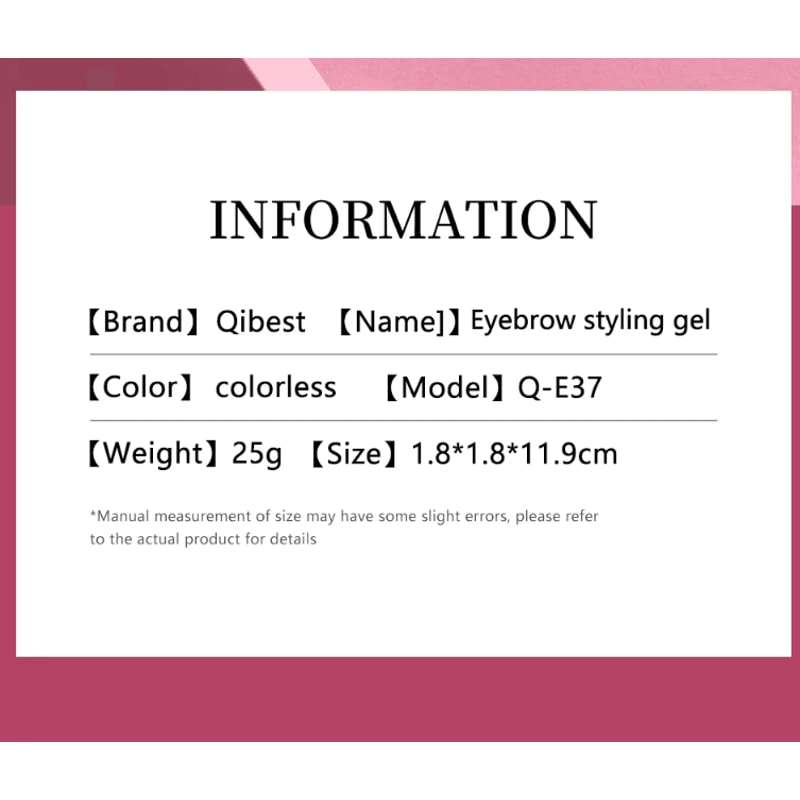 QIBEST Clear Eyebrow Setting Gel Waterproof Transparent Brow Grooming Serum 3
