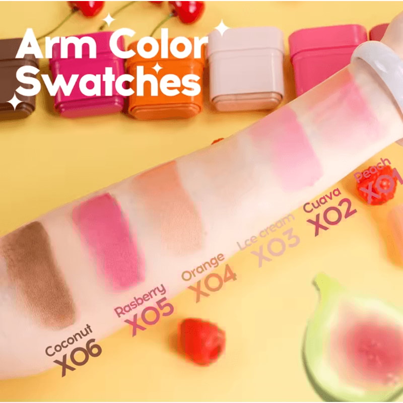 2in1 Fruit Blush Lipstick Stick MultiUse Lip And Cheek Makeup Color 3