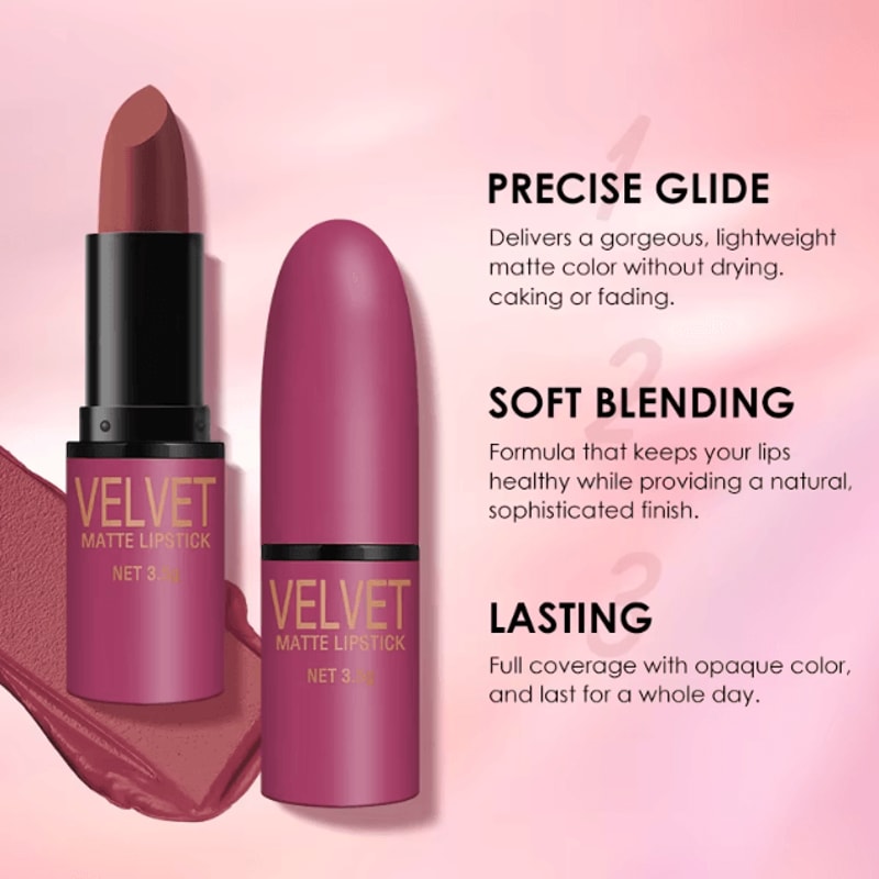 Langmanni 6Color Velvet Matte Lipstick Set Waterproof LongLasting Gift Box Lip Collection 2