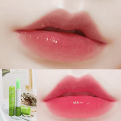 aloe vera color-changing lip balm – temperature-activated hydrating lipstick
