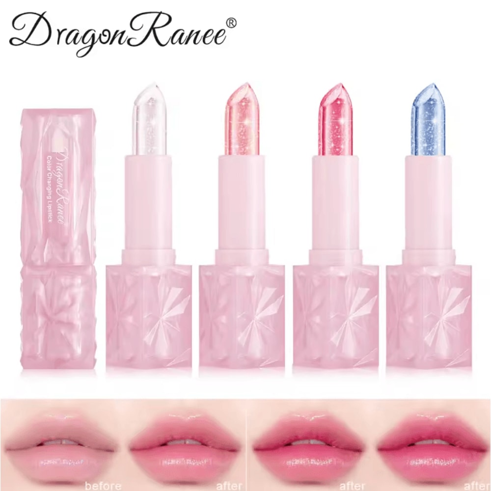 Dragon Ranee Thermochromic Crystal Lipstick ColorChanging Waterproof Moisturizing Lip Tint 1