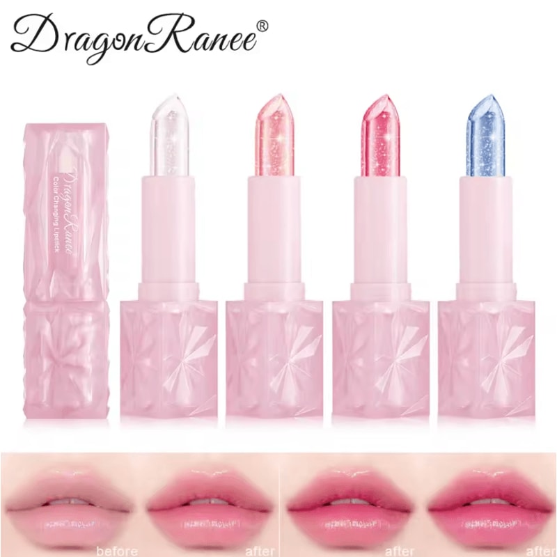 Dragon Ranee Thermochromic Crystal Lipstick ColorChanging Waterproof Moisturizing Lip Tint 1