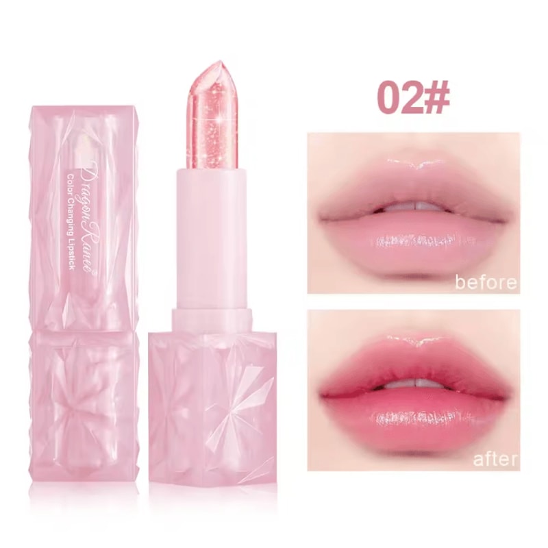 Dragon Ranee Thermochromic Crystal Lipstick ColorChanging Waterproof Moisturizing Lip Tint 6