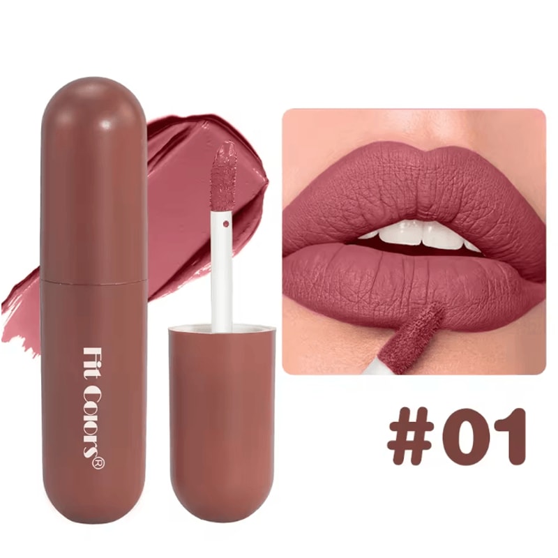 Fit Colors 6Color Chocolate Velvet Matte Lip Gloss Set Waterproof LongLasting Lip Glaze Collection 5