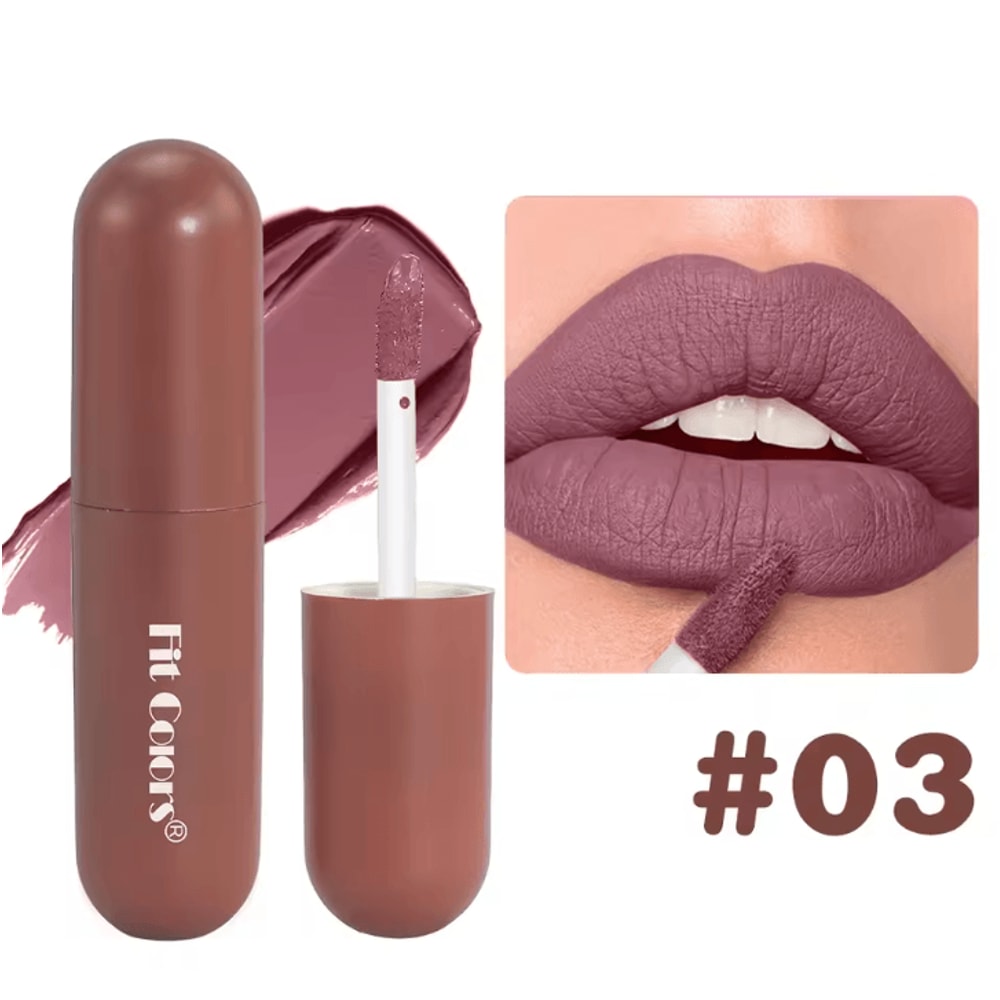 Fit Colors 6Color Chocolate Velvet Matte Lip Gloss Set Waterproof LongLasting Lip Glaze Collection 7