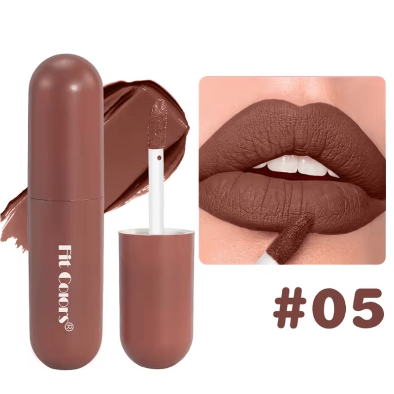 Fit Colors 6Color Chocolate Velvet Matte Lip Gloss Set Waterproof LongLasting Lip Glaze Collection 9