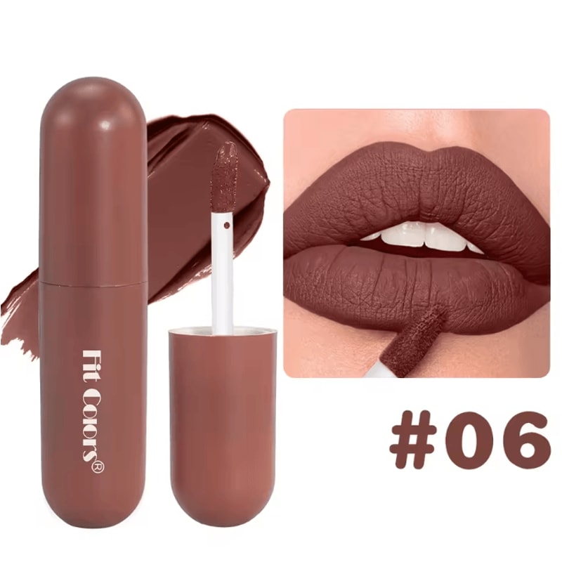 Fit Colors 6Color Chocolate Velvet Matte Lip Gloss Set Waterproof LongLasting Lip Glaze Collection 10