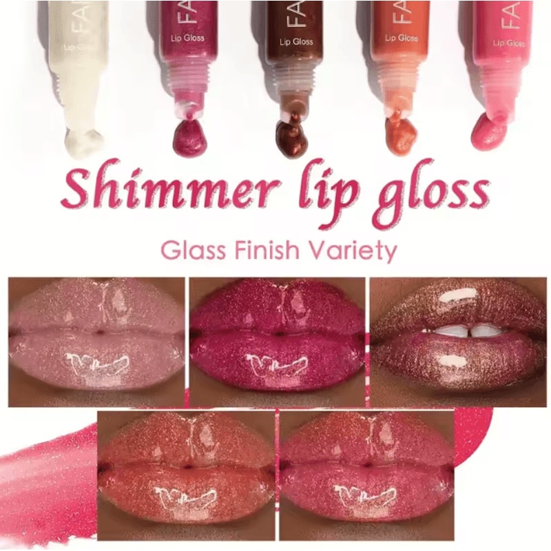 Pearl Mirror Glitter Lip Gloss Moisturizing Lip Plumping Glaze With Fine Sparkle Finish 1