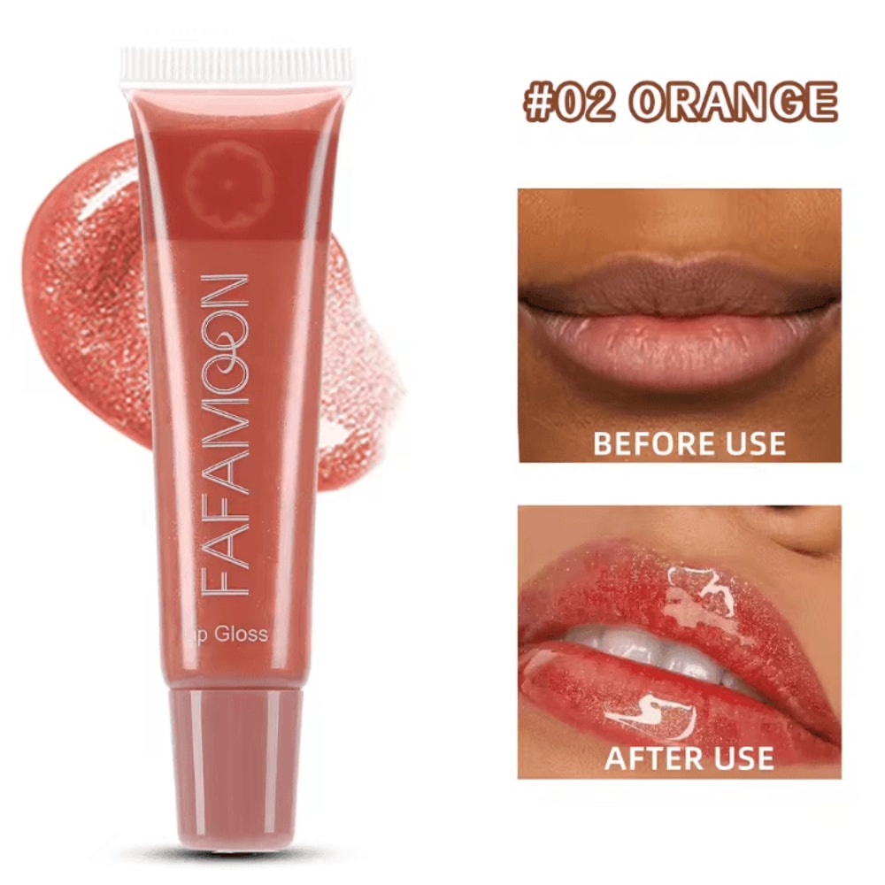 Pearl Mirror Glitter Lip Gloss Moisturizing Lip Plumping Glaze With Fine Sparkle Finish 5