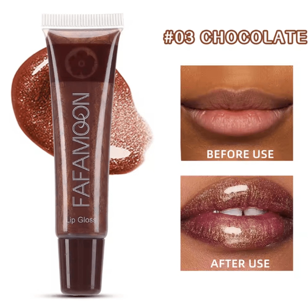 Pearl Mirror Glitter Lip Gloss Moisturizing Lip Plumping Glaze With Fine Sparkle Finish 6