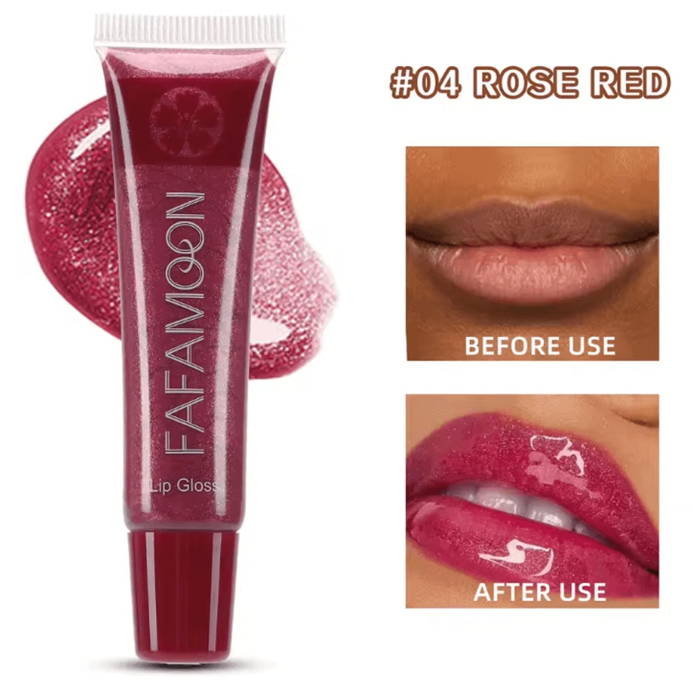 Pearl Mirror Glitter Lip Gloss Moisturizing Lip Plumping Glaze With Fine Sparkle Finish 7