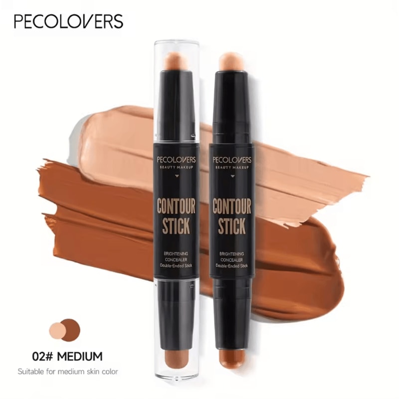 DualEnded Highlight Contour Pen Waterproof Concealer Contour Stick For Sculpted Face Makeup 7
