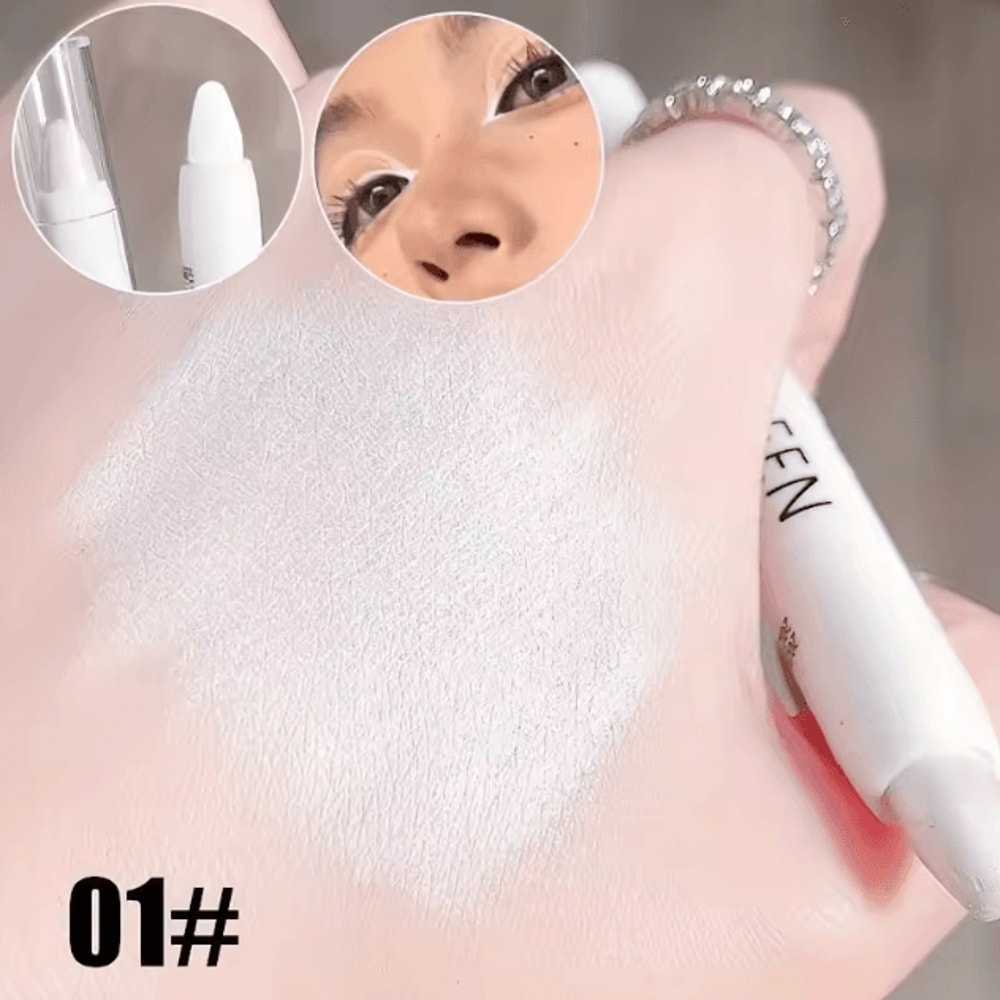 Shimmering White Highlight Stick Glitter Eyeshadow Pencil For Bright Radiant Eyes 4