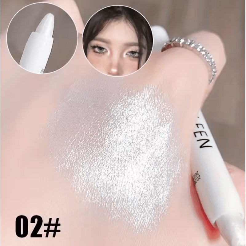 Shimmering White Highlight Stick Glitter Eyeshadow Pencil For Bright Radiant Eyes 5