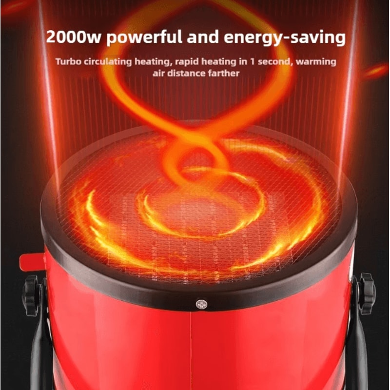 2000W Portable Electric Space Heater Adjustable Thermostat Fan Heater With TipOver Overheat Prote 1