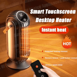 2000w intelligent desktop ptc ceramic heater – fast heating portable space heater with 4 heat settings