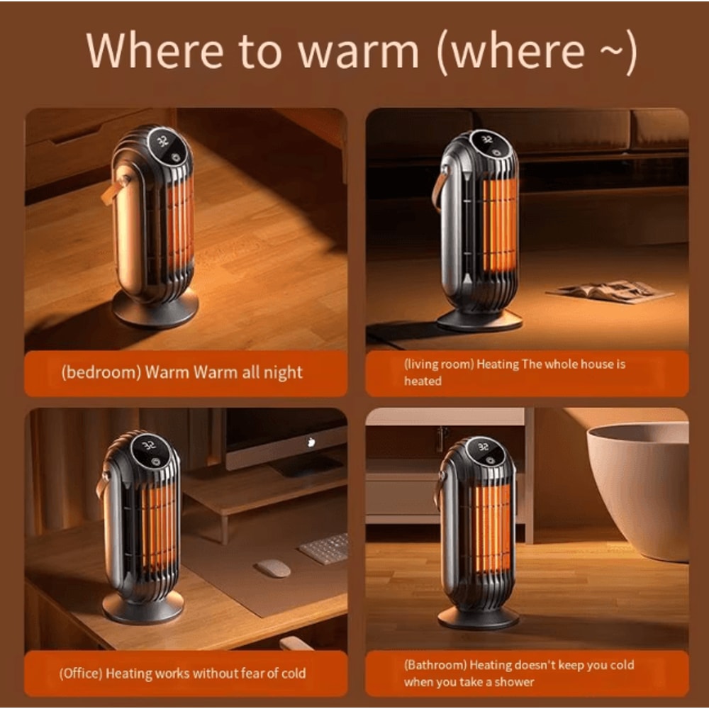 2000W Intelligent Desktop PTC Ceramic Heater Fast Heating Portable Space Heater With 4 Heat Settin 5