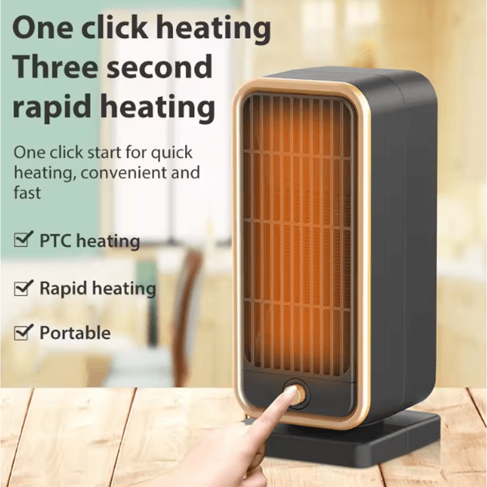 500W Portable PTC Ceramic Heater EU Plug Fast Heating Mini Space Heater With Constant Temperature F 1